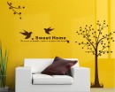Tree with Bird Wall Decal Vinyl Tree Art Stickers